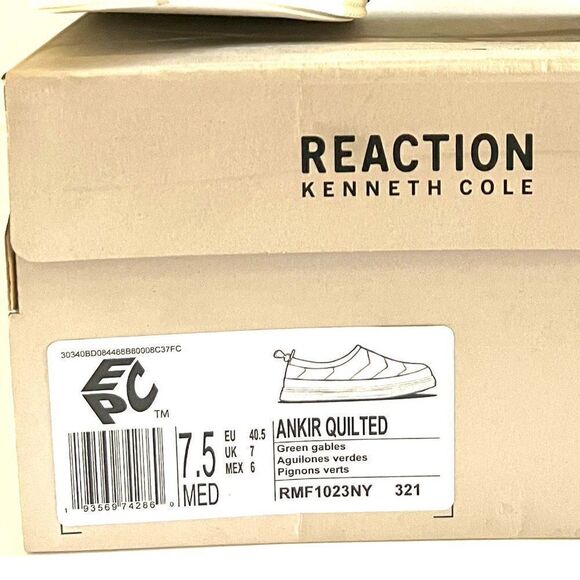 Ankir Quilted Slip-On Loafer by Kenneth Cole - Sz 7.5 - Color: Green Gab… - Picture 7 of 8